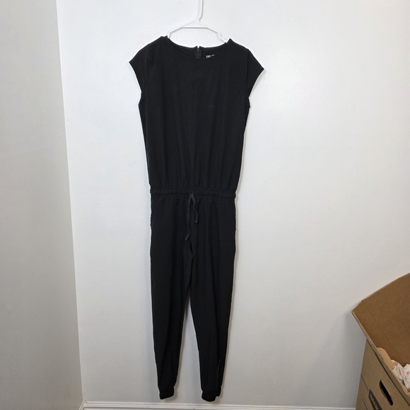 Albion Black Elastic Waist Athleisure Minimalist Sporty Jogger Jumpsuit Size XS - Picture 3 of 7